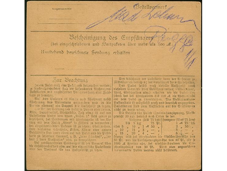 1920, Hüttenwerke 2 Mark braun, senkrechtes Paar, mit großem Korkstempel “St” sowie Stempel “GROSS STREHLITZ 20.12.20” auf Pa