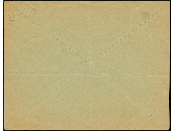 1919, 2-5 kopek together with Flower Issue 15 kopeks, all tied by cds. “TALLINN -9 5 19” to local cover, folded twice not aff