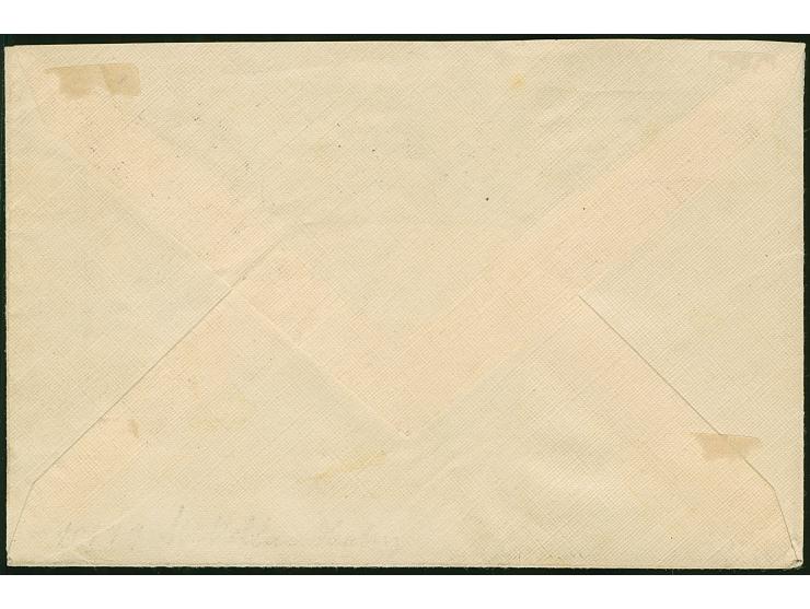 “MITTELLANDBAHN (DOA) a ZUG 34 13.4.14” zweimal klar auf Kaiseryacht 2½ H. ohne Wasserzeichen und 20 H. mit Wasserzeichen als