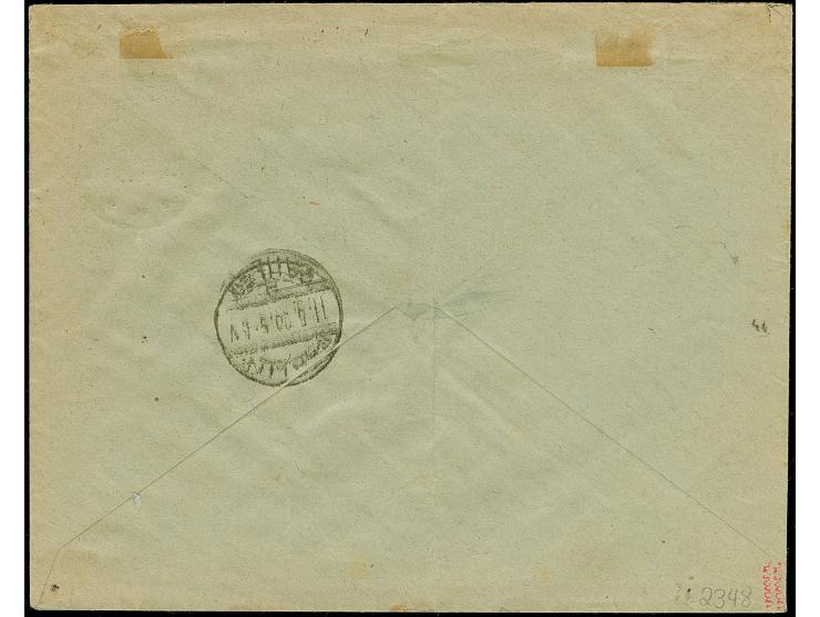 1920, Germania 80 Pfennig mit rotem Probeaufdruck, zusammen mit 80 Pfennig mit Normalaufdruck, sauber mit Stempel “STURM 10.5