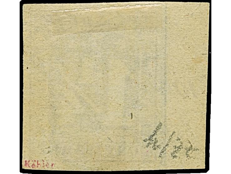 1¼ Sch. malvenfarben, farbfrisch und allseits breitrandig, links mit ca 5 mm Bogenrand, mit Reihenzähler “10”, ungebraucht mi