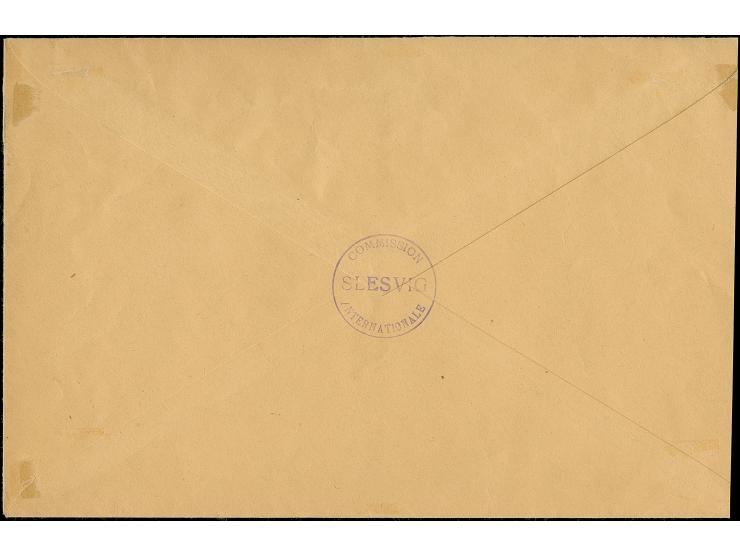 1920, CIS 40 Pfennig, sauber mit Stempel “FLENSBURG 19.5.20” auf Briefkuvert mit nebengesetztem Absenderstempel “COMMISSION I
