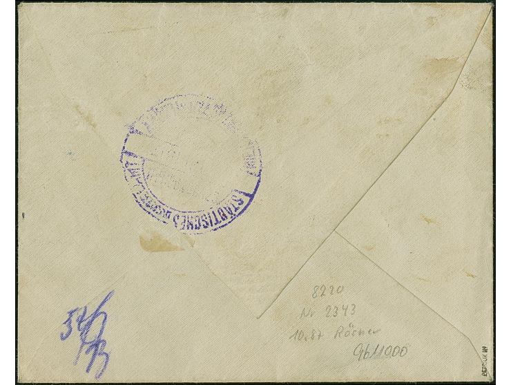 1920, Germania 5 Pfennig, senkreches Paar und Einzelwert, mit Stempel “CZENSTOCHAU 30.6.16” auf Briefkuvert nach Bremen, in P