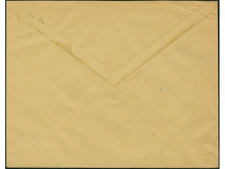Area of uprising in Poznań Province: “Decernat przy Banku Rzeszy od Urzedu Skarbowege” with initials on pre-printed envelope 