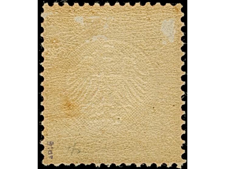 1 Gr. karmin mit Plattenfehler “Akzent über C in REICHS- auf der ersten Strichleiste”, farbfrisch, sehr gut geprägt und gut g