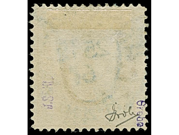 9 Sch. orangegelb, farbfrisch und gut gezähnt, sauber entwertet durch blauen Dkr.“HAMBURG ST.P.2 12 67”. Winzige Hinterlegung