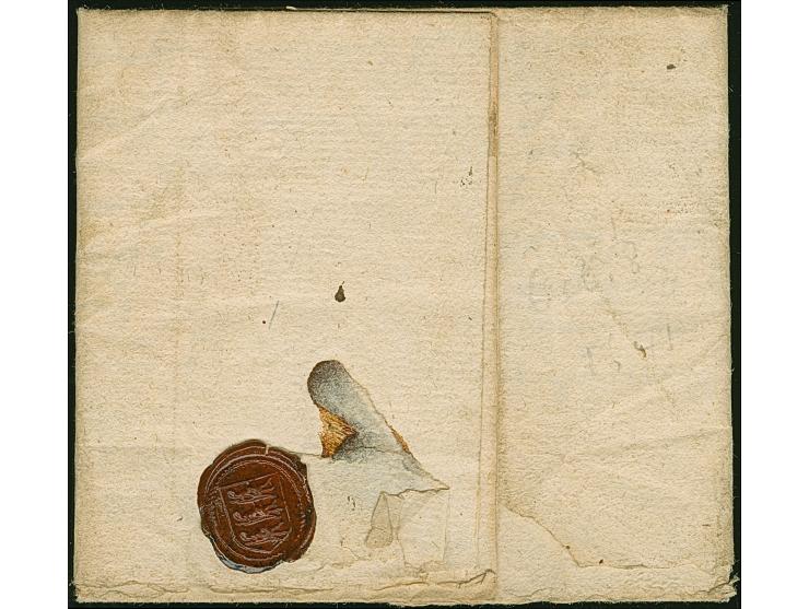 1644 (8 Oct.) entire letter from Exeter to London 'to the hon. John Maynard Esq. Tavistock' (Sargent at Law at ye chamber in 