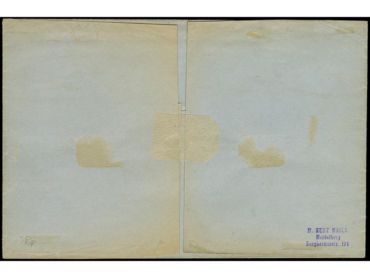 11⁄2 Sch. rosakarmin, farbfrisch und gut durchstochen, mit schwarzem Strichstempel und nebengesetztem Ovalstempel “HAMBURG 18