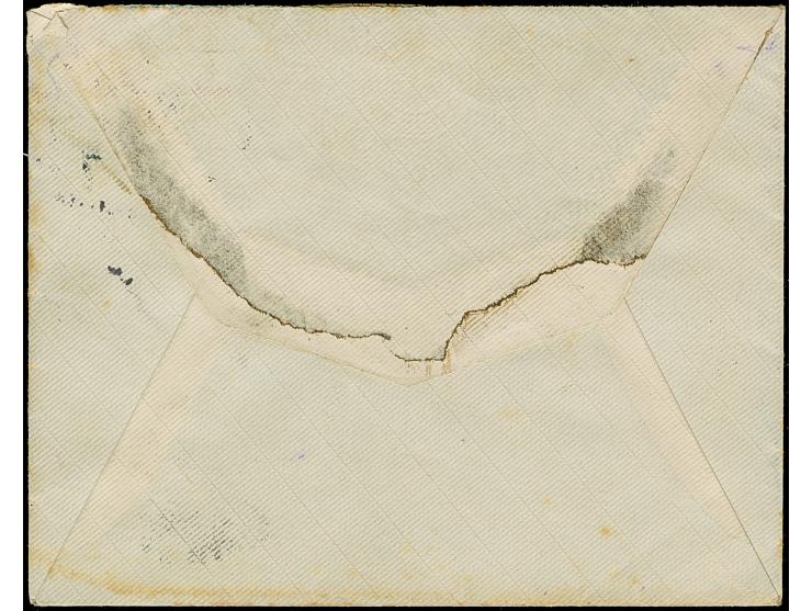 “15. ЯНВ. 1919”, violet straight-line on three single values, Ear of corn 5 kap red on cover to Salden, with censor marks tyi