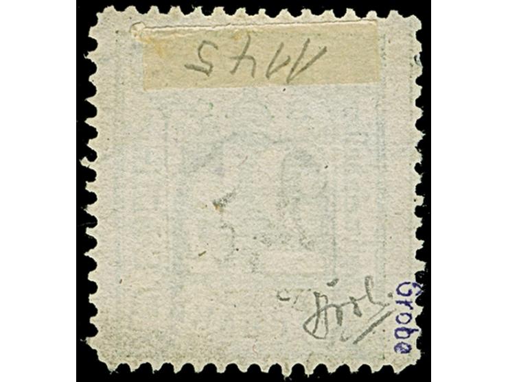 2½ &nbsp;Sch. dunkelolivgrün mit Teilabschlag des Hinrichsen-Maschinenstempels&nbsp;