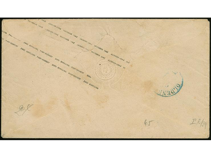 Umschlag 2 Sch. mit Zufrankatur 1 Sch., mit blauem DKr. "HAMBURG ST.P. 20/1 66" nach Oldenburg, mit Ankunftsstempel. Leichte 