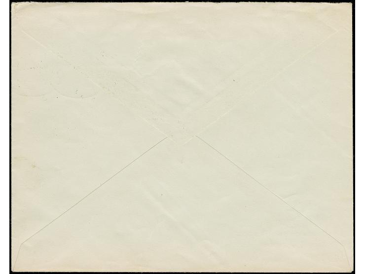 1941, Freimarke 5 Kopeken rot, zwei Werte und 10 Kopeken blau, sauber mit Stempel "RITUPE-RIGA P.V. No. 8 20 VIII 41" auf Fir