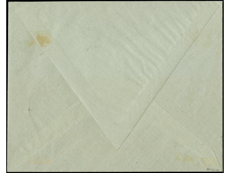 1919, 5 kopek imperforated, horizontal pair, tied by cds. "JELGAWA 14 11 19" to registered cover, fine, signed Hoffmann BPP