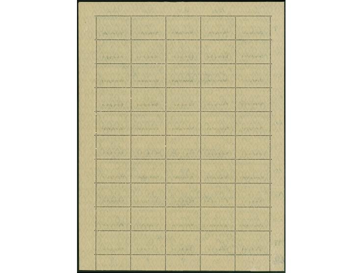 1920, Germania 1,25M. grün, kompletter Bogen zu 50 Werten, mit Ur-HAN “H 2024.20” und Aufdruck-HAN “H 4067.20”, postfrisch bz