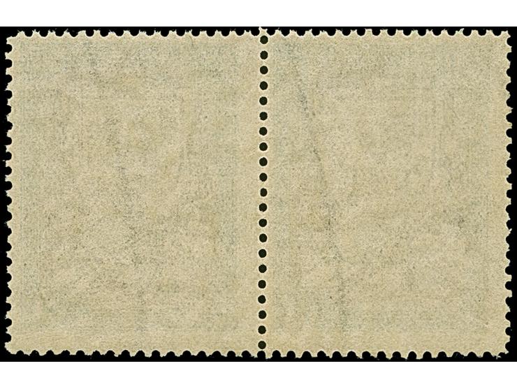 1925, Tercentenary of Liepaja 50 santimi perforated, horizontal pair, the left stamp from position 19 with plate flaw “PAPDOŠ