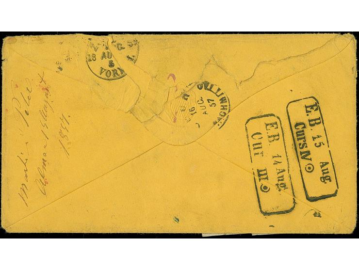 1851/57, 12 c. black, a pair and a single, margins in places and right-hand stamp lightly creased, tied by neat „DU BUQÜE JUL