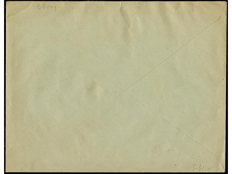 1943, Bombengeschädigte in Nis 0,50-16 Dinar, teils Randstücke, sauber mit Stempel “BEOGRAD 29.XII.43” auf Umschlag, tadellos