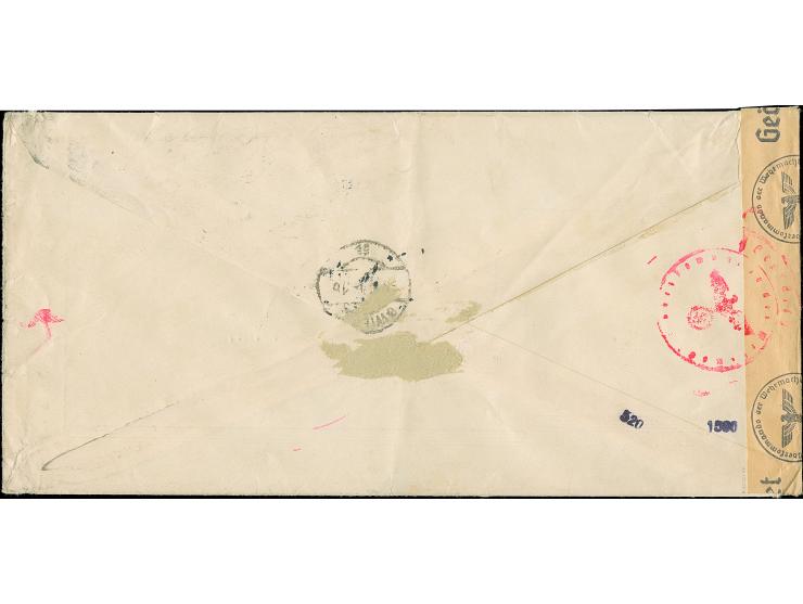 1942, Flugpost 2-4 Dinar, je als Einzelwert sowie 10 Dinar, zwei Einzelwerte, sauber mit Stempel “BEOGRAD -2.X.42” auf Luftpo