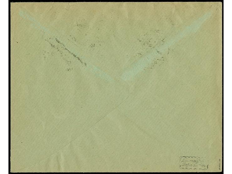 1919, Nationalversammlung 10 Pfg., Zwischenstegpaare mit Stempel “MÜCHELN -2.12.19” auf portogerechtem Fernbrief, übliche Bef