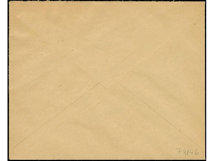 1920, Bayern-Abschied 30 Pfg., ungezähntes waagerechtes Paar, sauber mit Stempel auf Blanko-Brief, tadellos, inenn sign. Infl