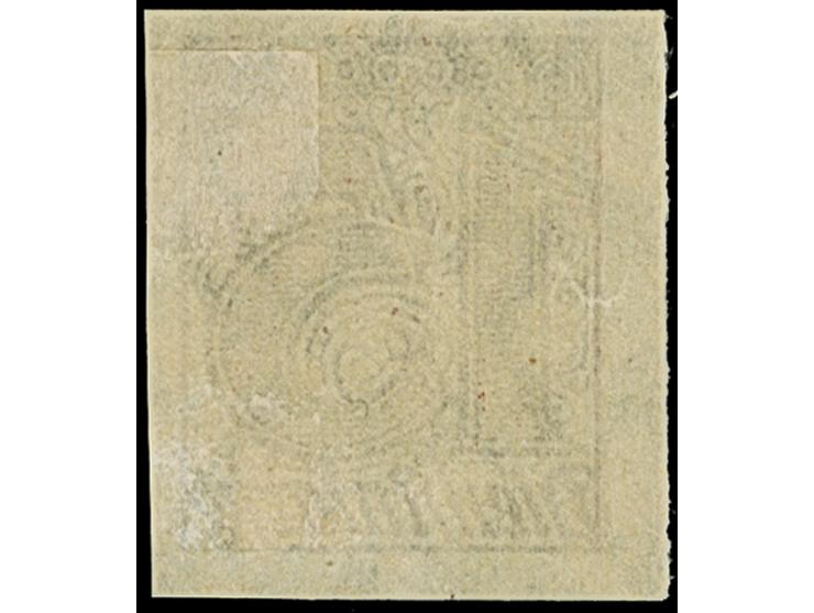 1920, Ziffern ohne Ablösungsziffer 15 Pfg. dunkelkarminbraun, farbfrisch, ungezähnt, sauber ungebraucht, eine erstaunlich sel