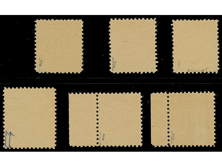 1945, Deutscher Druck, Probedrucke auf Bremer Papier, 6-30 Pfg., postfrisch, tadellos, u.a. sign. Klink sowie Fotoattest Wehn