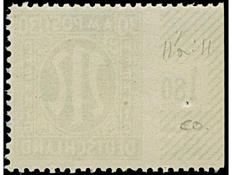 1945, Deutscher Druck, 30 Pfg. grünoliv, gez. 11½:11, linkes Seitenrandstück, links ungezähnt, postfrisch, tadellos, Befund W