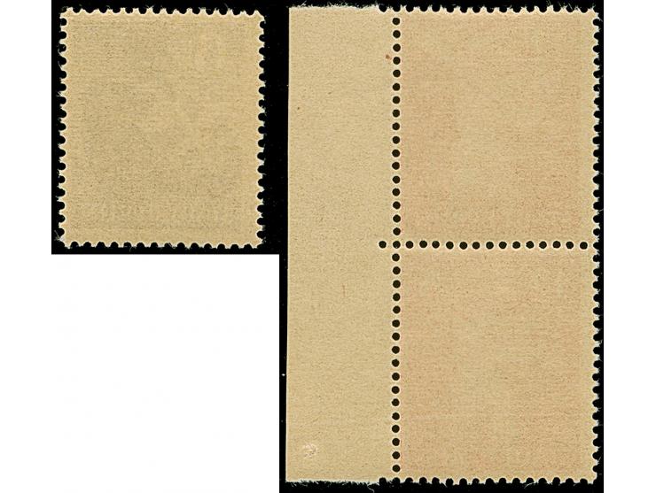 6 Pfg. und 12 Pfg. (senkrechtes Paar, in der Zähnung gefaltet) auf Papier mit glatter Gummierung, postfrisch einwandfrei. Uns