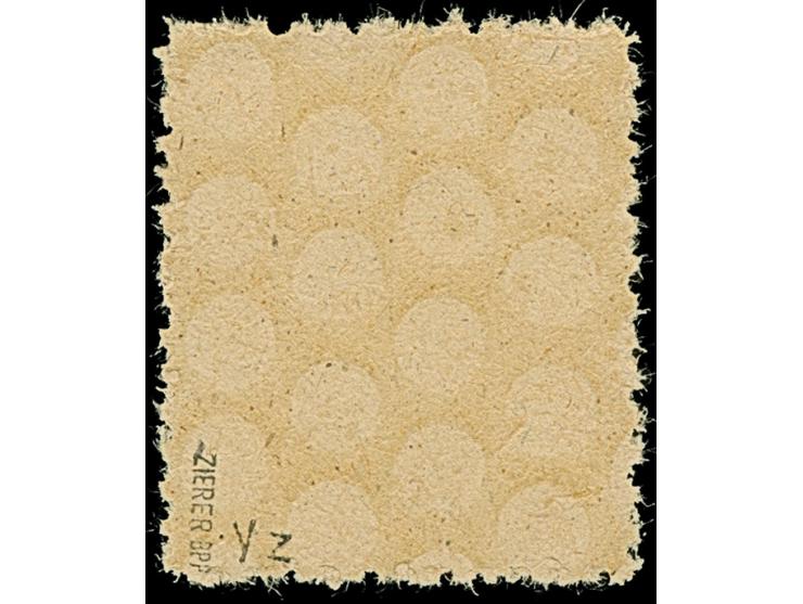 1945, 8 Pfg. rotorange auf grauweißem Papier mit steil fallender Papierstreifung und Spargummierung, postfrisch, tadellos. Ei