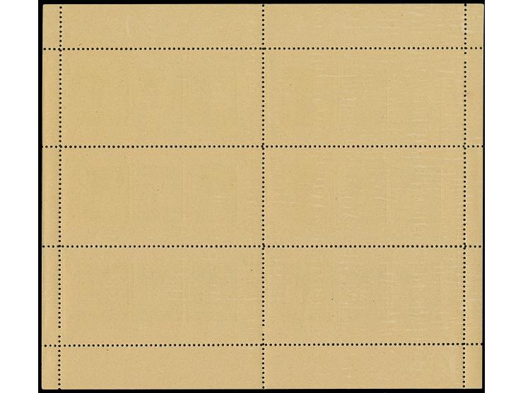 1945, Antifa-Block mit 3 Pfg. in der seltenen Farbe Hellsiena auf gelblichgrauem Papier, kompletter Kleinbogen mit 6 postfris