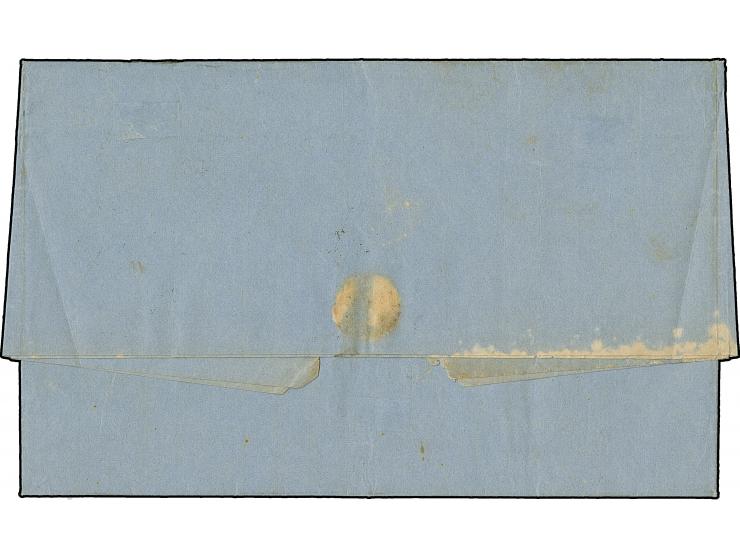 1865, 2 Sgr. blau im waagerechten Paar, mit ½ Sgr. orange, farbfrisch und gut durchstochen, mit Nr. “300” auf Faltbrief von “