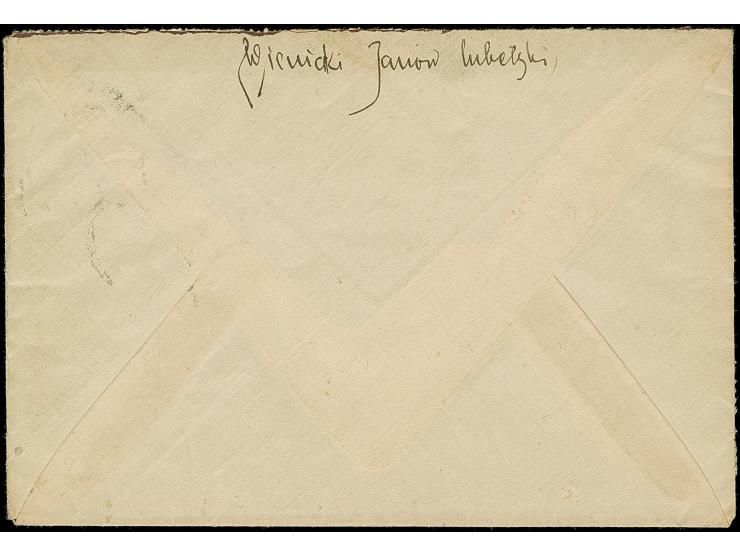 1918, Lublin Issue 10 and 45 h., with additional franking Austrian Fieldpost stamps 3h. single and block of four and postage 