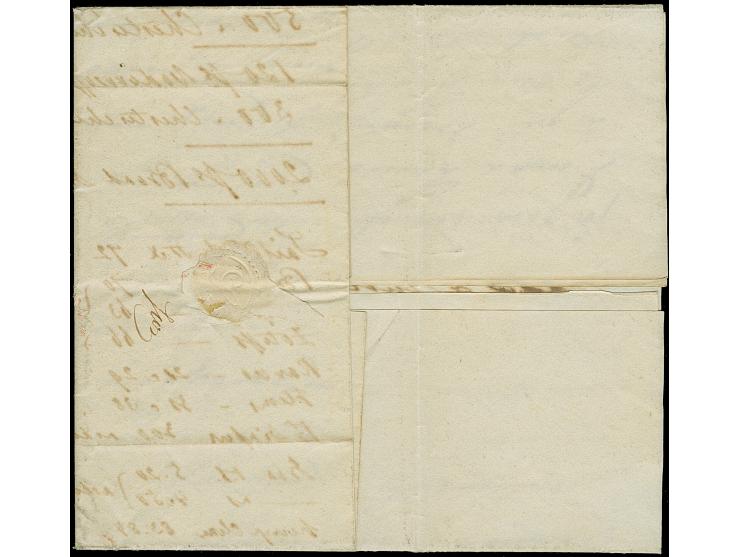 1825, folded entire with full contents from St Petersburg to Boston, reverse two-line frame “Forwarded by Y(our). O(bedient).