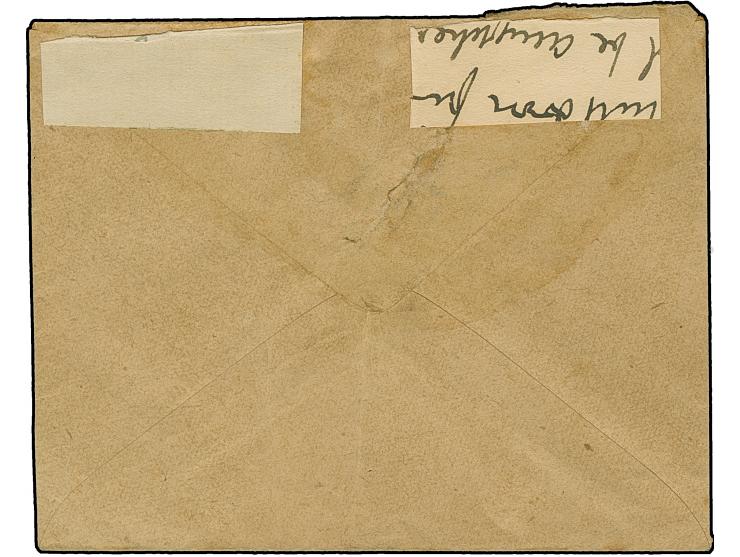 “FIELDPOST OFFICE P.B. 55 23 MY 19” cds, fine strike on small soldier´s envelope to England, vertical fold and flap rebacked,