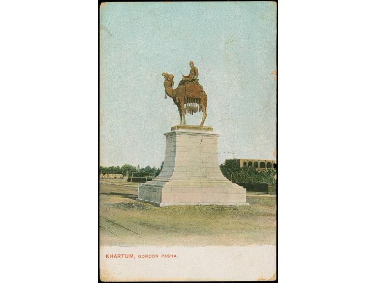 1900, 25 c. light blue/black with manuscript “LADO 30-8-07”, additionally tied by Khartum retta obliterator to postcard to No