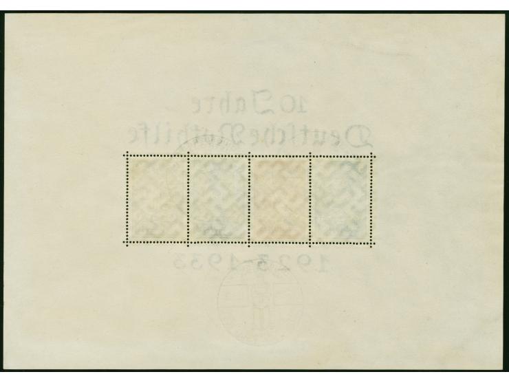 1933, Nothilfe-Block, sauber mit dreimal abgeschlagenem Sonderstempel “KÖNIGSBERG OSTROPA INT-POSTWERTZ-AUSSTELLUNG VOM 23. J