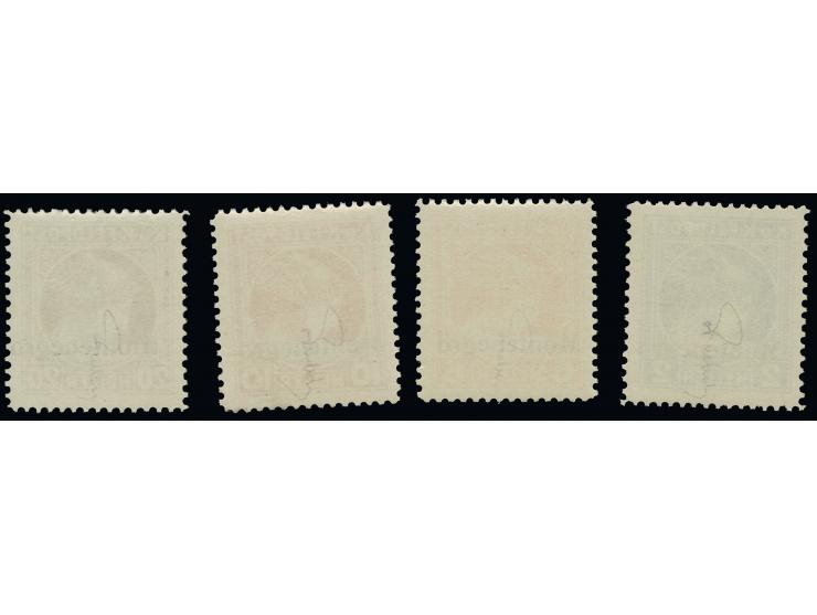 Nicht verausgabte Feldpost-Zeitungsmarken 2 Heller-20 Heller, postfrisch. Tadellos. Signiert Ferchenbauer mit Befund (1999)