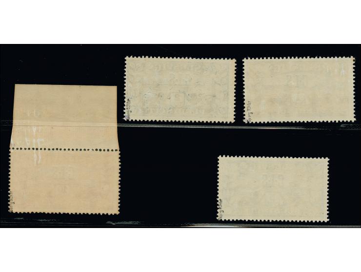 1920, CIS 1-10 Mark, 10 Mark mit Oberrand, postfrisch, 10 Mark mit herstellungsbedingt gummifreien Stellen am Oberrand, tadel