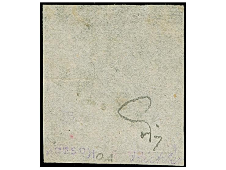 1851, "Rosa Merkur" 6 Kr., Type Ib, üblich etwas blass, mit recht gut erkennbarem Markenbild, links winzig tangiert bis lupen