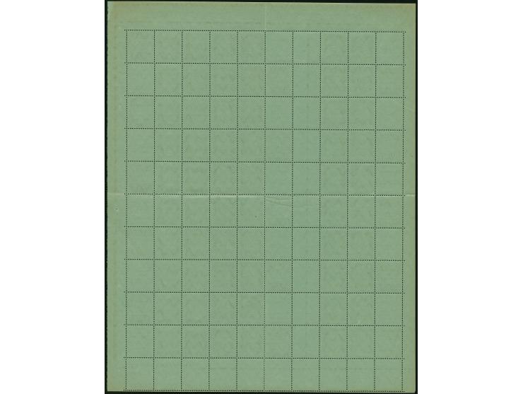 1911/12, „S. Seligsberger“ + „Briefmarken Kohl“ + 5 Pfg. Luitpold grün, kompletter Markenheftchenbogen, unten mit komplett ge