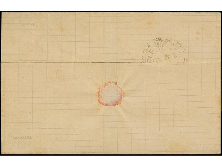 1882, 20 Pfg. mit Stempel “CONSTANTINOPEL 6/10 83 (1)2 - 1N.” als tarifgerechte Frankatur auf Brief mit schwarzer Orient-Expr