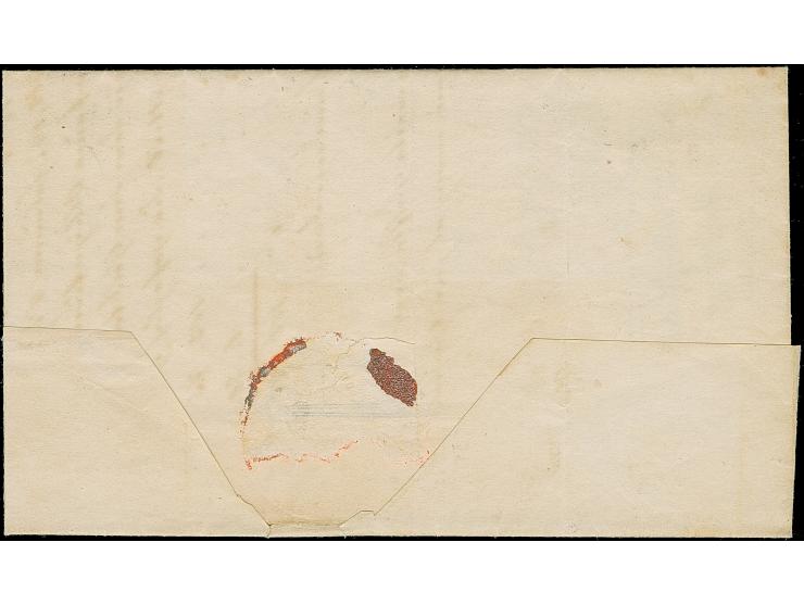 1862, 5 Rp. braun, auf Brief mit auf- und nebengesetztem EKr. “LANZBURG 15 AUG 66” nach Egiswyl. Die defekte Marke wurde gest