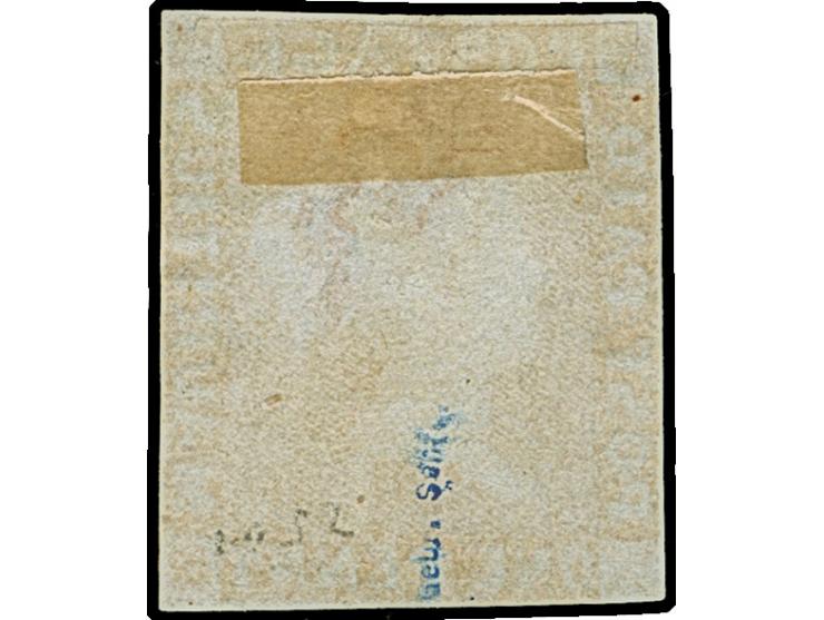 1848/59, Early impression 1 d. orange-vermilion, nice fresh colour, tiny touched, but mostly clear margins,lightly cancelled 