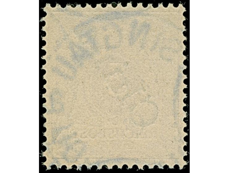 1898/1901, China Steiler Aufdruck 3 Pfg. hellocker, farbfrisch und sehr gut gezähnt, sauber mit Stempel “TSINGTAU KAIUTSCHOU 