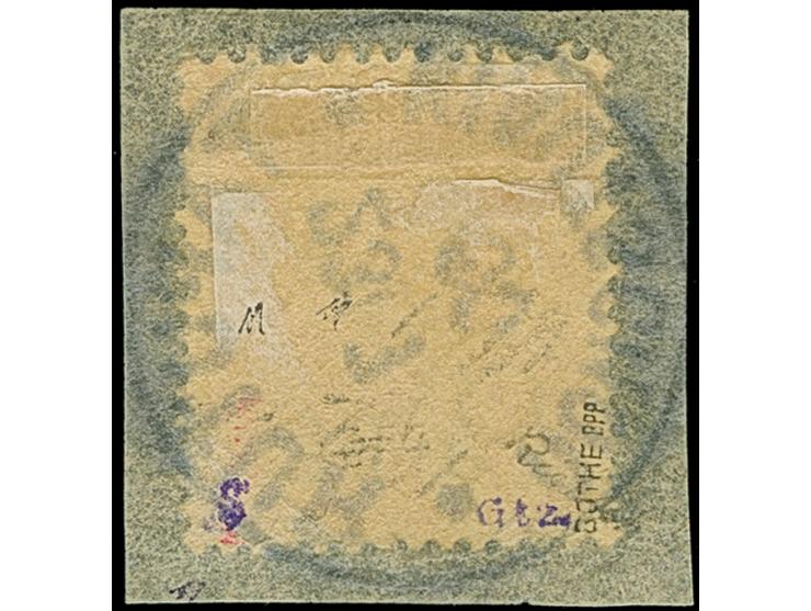 1900, 2. Tsingtau-Ausgabe 5 Pf. auf 10 Pfg. lebhaftlilarot, Aufdrucktype 2, farbfrisch und gut gezähnt, sauber mit klarem EKr