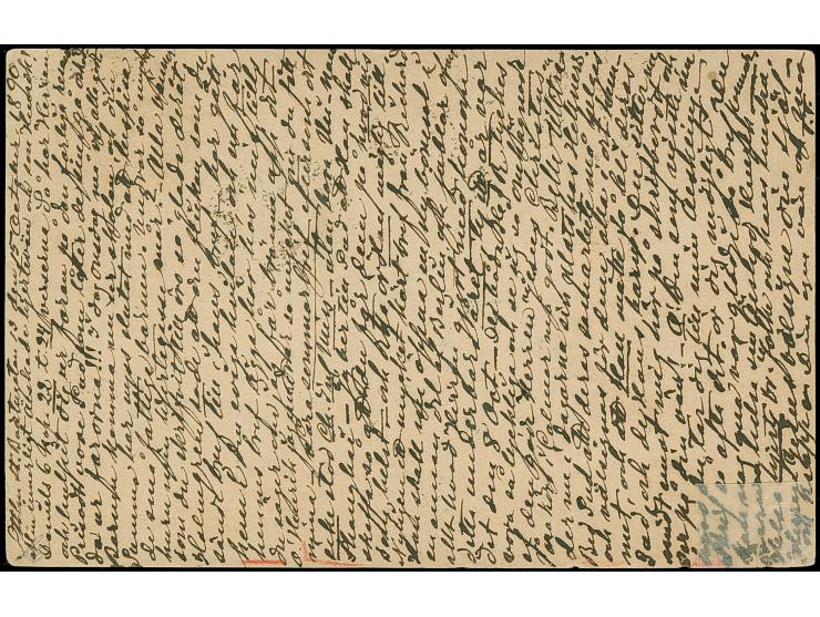 1879/83, UPU stationery card 15 (femton) green, neatly used with cds “STOCKHOLM 15 10 90” to Shanghai with transit and arriva