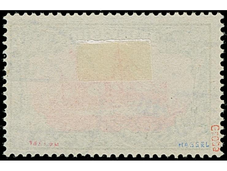 1905, Kaiseryacht 2½ $. grünschwarz/dunkelkarmin, 25:16 Zähnungslöcher, farbfrisch und gut gezähnt, sauber mit “TSINGTAU 1.11