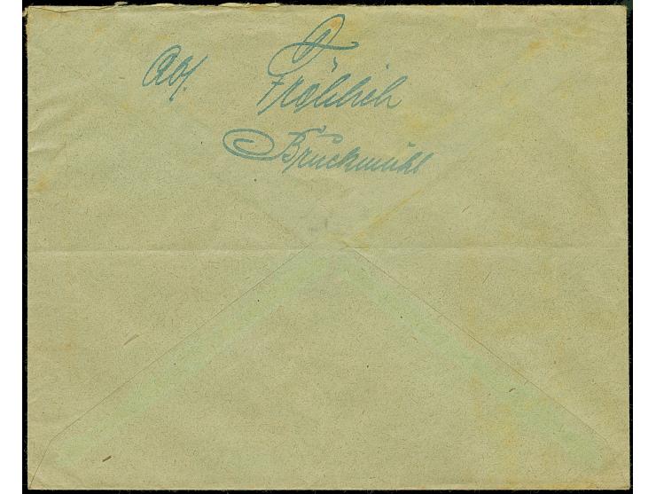 Bruckmühl: Postverschlußzettel als Gebührenzettel mit Kastenstempel mit Wertangabe “750000” auf Brief von “BRUCKMÜHL 5 SEP. 2