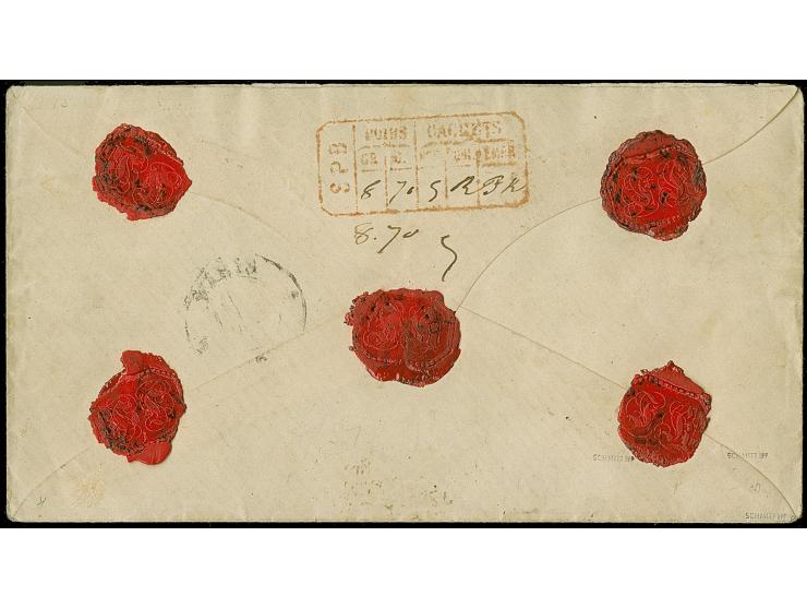 1867/68, Staatswappen 12 Kr. hellbraunviolett in Mischfrankatur mit 1868 6 Kr. ockerbraun, farbfrisch, voll- bis meist breitr