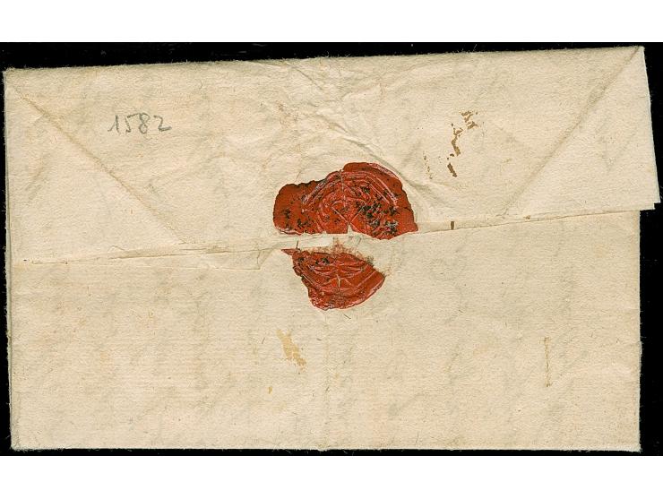 1696, entire letter from a member of the Armee de Flandre to the army of Marchal Catinat at Piedmont "par Paris", rated "14" 